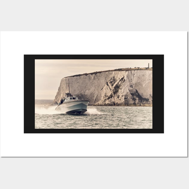 Motor Gun Boat at Speed off the Isle of Wight Wall Art by richard49